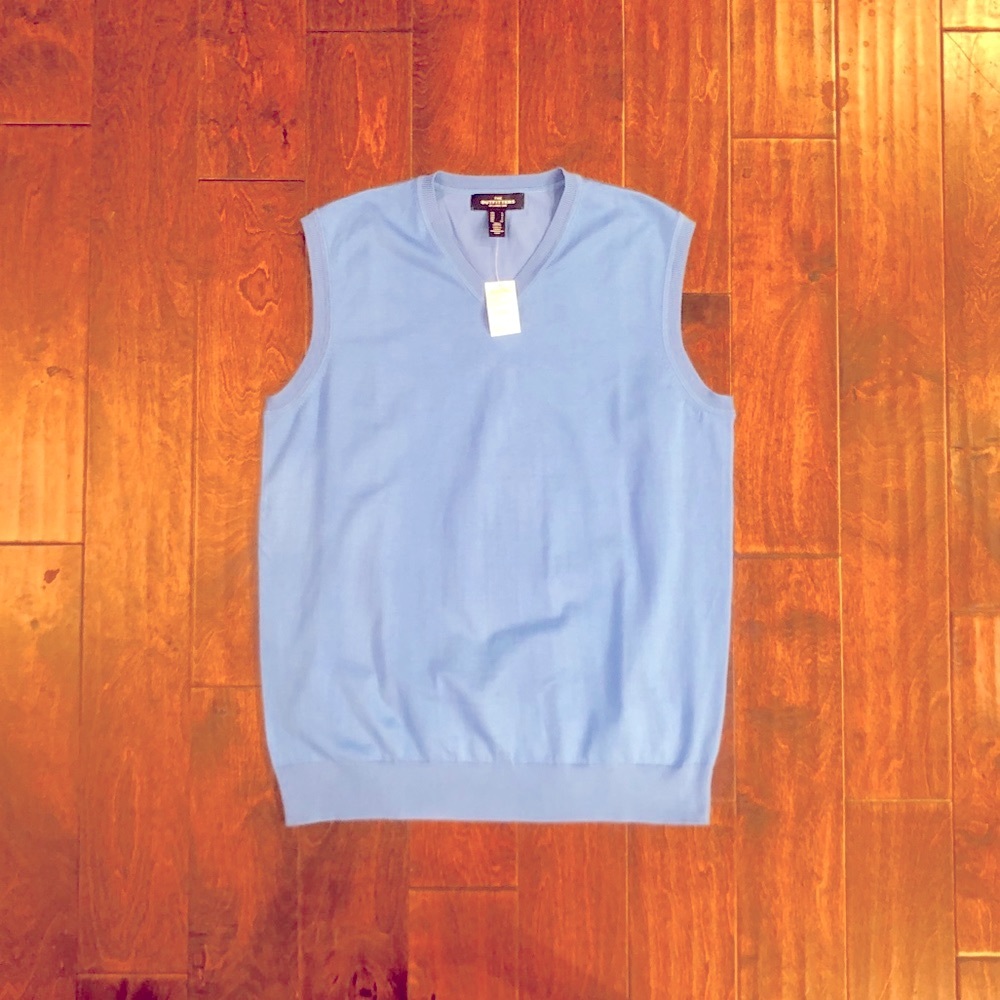 NEW Men’s Lands End Blue Sweater Vest